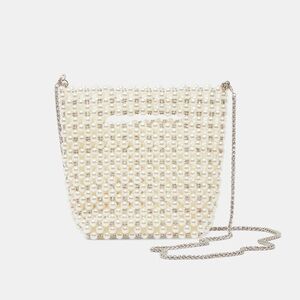 NWOT Dolce Vita Designer Pearl White Handbag with removable chain